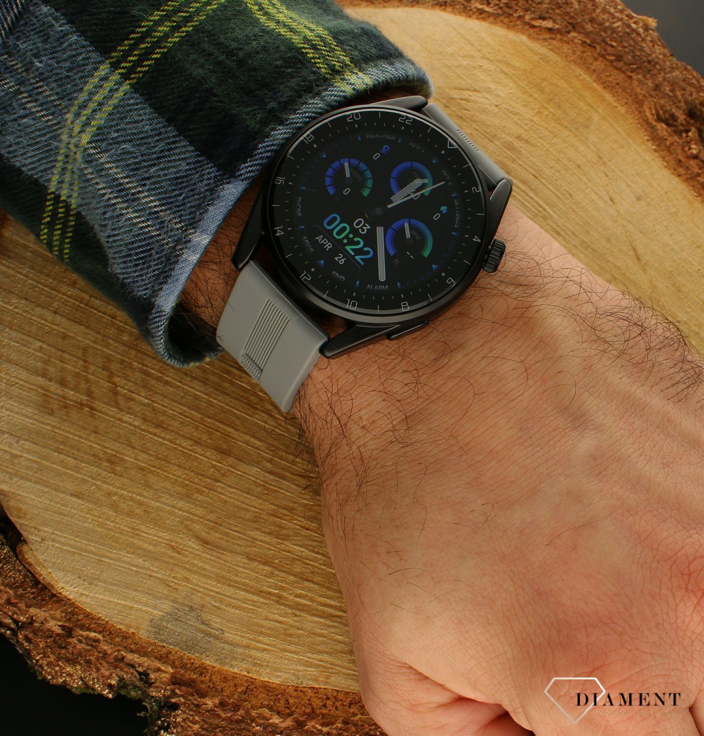 Zegarek Smartwatch Rubicon zestaw z dwoma paskami Rozmowy telefoniczne RNCE78 czarny czarna skóra + . Smartwach Rubicon sportowy zegarek.  (1).jpg